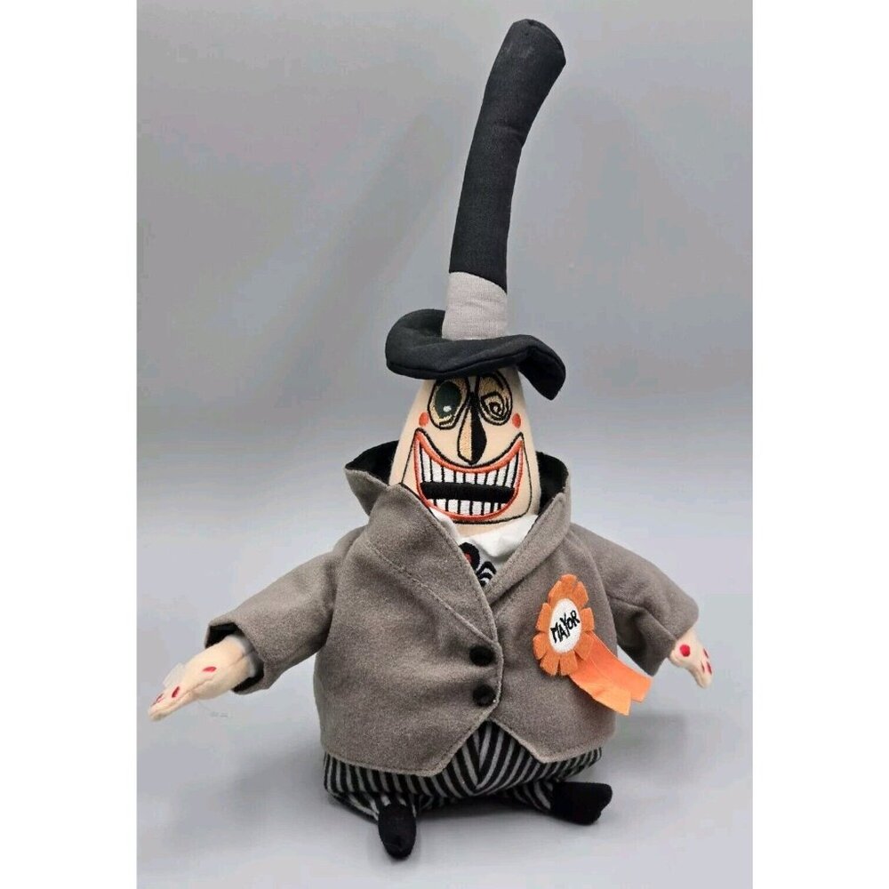 Disney Tim Burton's Nightmare Before Christmas Mayor 9" Plush 2‎ Faced